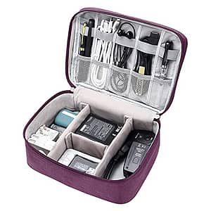 Read more about the article Aavjo Electronics Cosmetics Travel Organizer, Portable Bag for Accessories like Cables, Gadget Storage, Power Bank, Phone Charger, Universal Cable Storage Bag for Office and Home (Purple)