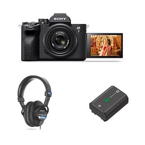 Read more about the article Sony Alpha ILCE-7M4K Full-Frame Hybrid Camera with 28-70mm Zoom Lens + MDR-7506 (Professional Headphone) + NP-FZ100 (Additional Battery)| 33 MP | Real-Time Eye AF for Humans, Birds, Animals