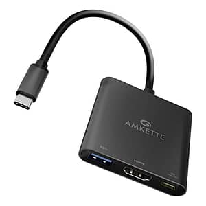 Read more about the article Amkette MultiPort Type C 3 in 1 Hub with 4K HDMI Output to Monitors, TVs & Projectors for MacBook, Chromebook and More (Metal Design) (Gun Metal)