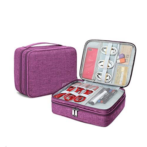 Read more about the article Electronic Organizer Travel Cable Accessories Bag Portable Gadget Storage Cases Waterproof Universal Cord Storage Pouch for Office Home(Pink)