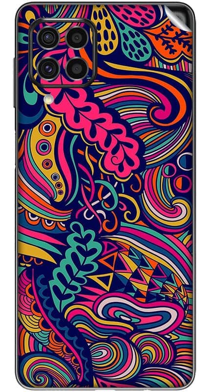 You are currently viewing SILKWRAPS® Printed Matte Finish Vinyl Mobile Wrap Compatible with Samsung Galaxy M53 5G Skin Sticker Protector- Designer-Pattern-177 (ONLY Back and Camera Part)