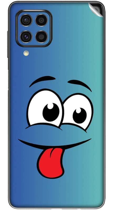 You are currently viewing SILKWRAPS® Printed Matte Finish Vinyl Mobile Wrap Compatible with Samsung Galaxy M33 5G Skin Sticker Protector- Funny-Face-35 (ONLY Back and Camera Part)