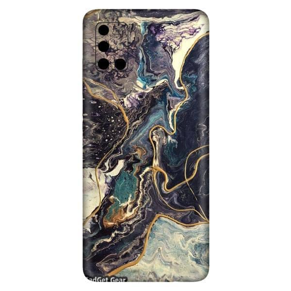 You are currently viewing Gadget Gear Vinyl Skin Back Sticker Ocean Marble with Golden Streaks (84) Mobile Skin Compatible with Samsung Galaxy A51 (Only Back Panel Coverage Sticker)