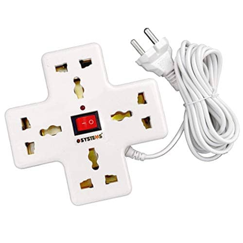 Read more about the article eSYSTEMS 240 volts Extension Board, 4 Multi Plug Points Universal Sockets Strip, LED Indicator with Switch, 3.6 Meters, Extension Cord – 6 AMP (OffWhite)