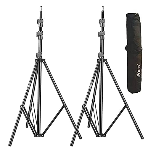 You are currently viewing HIFFIN Light Stand 9ft, Dual Spring Cushioned Adjustable Photo Video Lighting Stand, Heavy Duty Aluminum Construction with Carrying Bag for Photography and Studio Equipment (2 Pack)