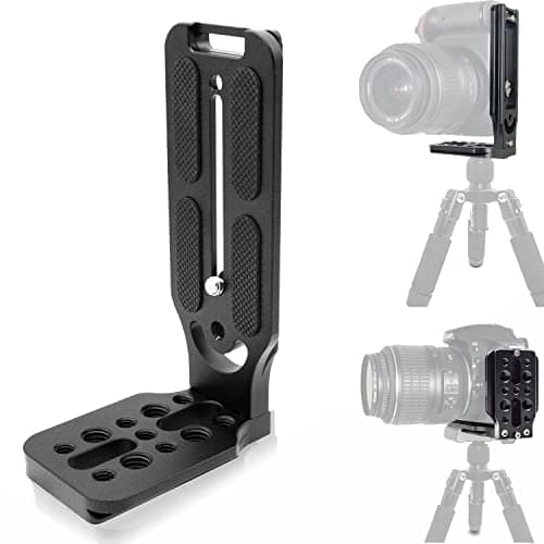 You are currently viewing HAFOKO L Bracket Vertical Plate Mount for Gimbal Stabilizer 1/4” 3/8”, DSLR Camera on Video Tripod Monopod/3-Axis Handheld Gimbal Stabilizer for Live Stream/Instagram iSteady YouTube Short Video