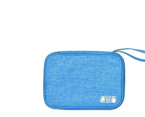 You are currently viewing House of Quirk Polyester Electronic Accessories Pouch (Light Blue_NEW_LINEN_GADGET_ORG_LBU-_-)