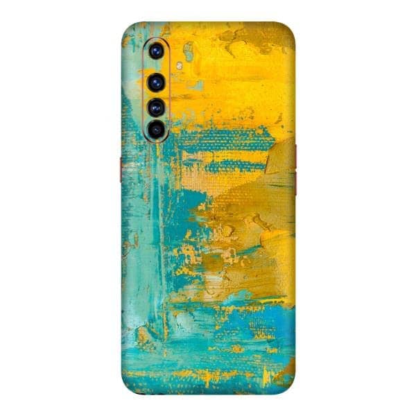 You are currently viewing Gadget Gear Vinyl Skin Back Sticker Water Color Sky Blue and Yellow (94) Mobile Skin Compatible with Oppo Realme X50 Pro (Only Back Panel Coverage Sticker)