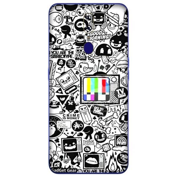 You are currently viewing Gadget Gear Vinyl Skin Back Sticker Customised TV Doodle (6) Mobile Skin Compatible with Oppo F11 (Only Back Panel Coverage)