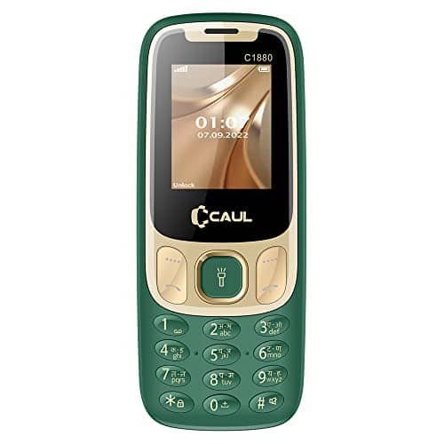 You are currently viewing CAUL Dual sim Keypad Mobile Phone with Wireless FM Radio Memory Card Slot Battery 1000 Green | C1880GREEN