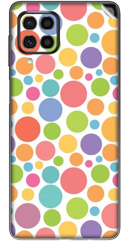 You are currently viewing SILKWRAPS® Printed Matte Finish Vinyl Mobile Wrap Compatible with Samsung Galaxy M33 5G Skin Sticker Protector- Polkadot-Pattern-110 (ONLY Back and Camera Part)