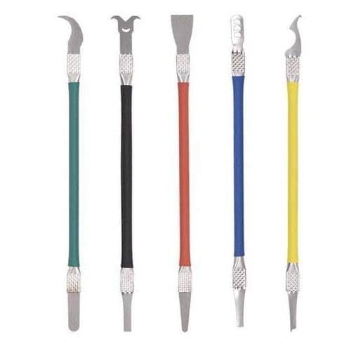 You are currently viewing Sky- CPU Chip IC Degumming Hand Tool Set for All Electronic Gadget Repair, 5 Crowbars, Multi Color