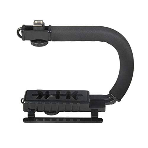 Read more about the article U-Grip Camcorder Stabilizer Handle DSLR Handheld Gimbal C-Shape Video Stabilizer with Flash Hot Shoe Mount Supports Up to 4.4lb for Smartphone and Camera-Layfoo