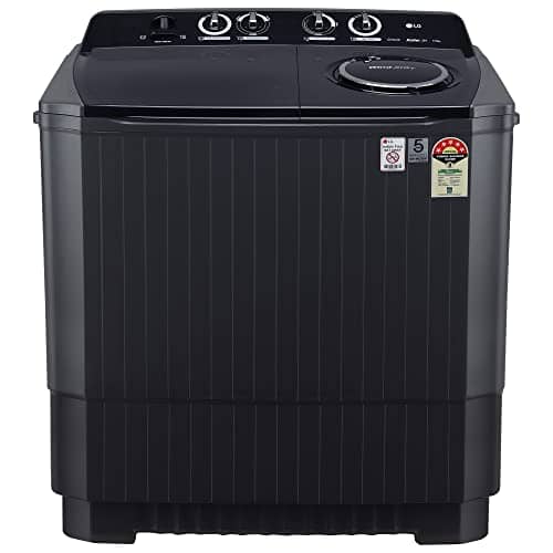 Read more about the article LG 11 kg 5 Star Semi-Automatic Top Loading Washing Machine (P1155SKAZ, Middle Black, Roller Jet Pulsator), large