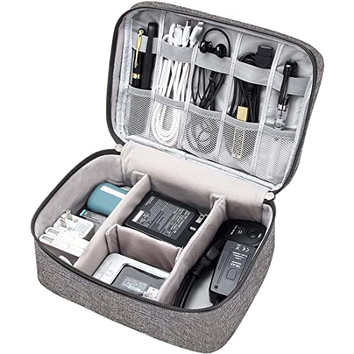 You are currently viewing Anayo Electronics Accessories Organizer Bag Waterproof Travel Organiser Case Electronic Gadget Pouch for Cables, Charger, Power Bank, Memory Card, USB Drive, Mobile Phone, Camera, HDD, SSD (Grey)