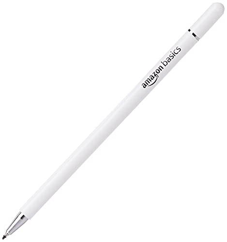 You are currently viewing Amazon Basics Capacitive Stylus Pen for iOS and Android Touchscreen Devices, Fine Point Disc Tip, Lightweight Metal Body with Magnetic Cover, (White)