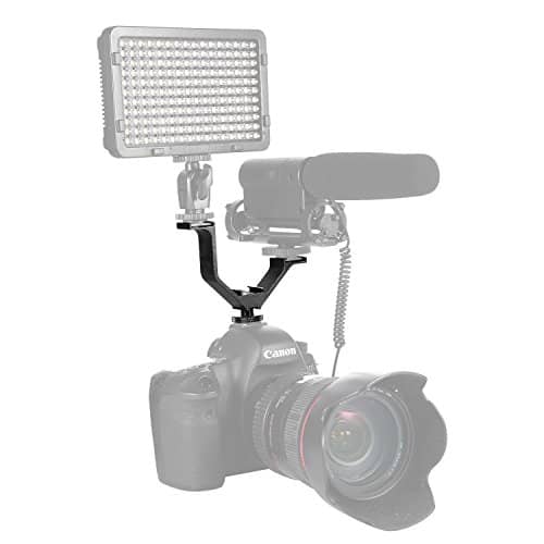 You are currently viewing Yantralay Universal V Shape Triple Hot Shoe Mount Bracket for Nikon Canon Sony Pentax DSLR Camera or Camcorder Accessory Like LED Video Light,Microphone,Monitor,Flash