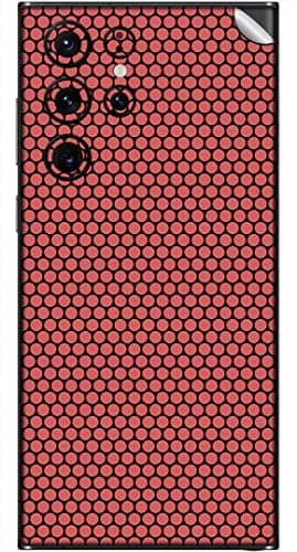 You are currently viewing SILKWRAPS® Printed Matte Finish Vinyl Mobile Wrap Compatible with Samsung Galaxy S22 Ultra 5G Skin Sticker Protector- Red-Polkadots-Pattern-259 (ONLY Back and Camera Part)