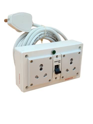 You are currently viewing INDRICO 16A Electric Multi Outlet Extension Board Box with MCB for Heavy Duty PVC White Pack of 1 (2.5 MM 3000 Watts, 3 Meter Cable)