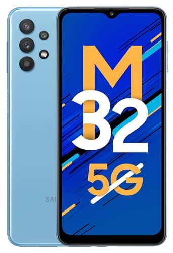 Read more about the article Samsung Galaxy M32 5G (Sky Blue, 8GB RAM, 128GB Storage) | Dimensity 720 Processor | 5000mAh Battery| Knox Security