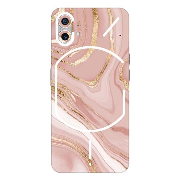 You are currently viewing Gadget Gear Vinyl Skin Back Sticker Pink Gold Line Marble (76) Mobile Skin Compatible with Nothing Nothing Phone 1 (Only Back Panel Coverage Sticker)