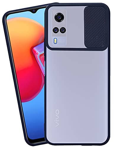 You are currently viewing Jkobi Plastic Hard PC Camera Protection Shutter Translucent Back Cover for Vivo Y31 2021 (Blue)