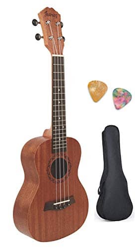 You are currently viewing Juarez JRZ23UK/NA 23″ Concert Size Ukulele Kit, AQUILA Strings, Sapele Body, Rosewood Fingerboard, Matte Finish, with Bag and Picks, Natural Brown