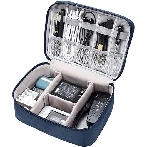 Read more about the article Anayo Electronics Accessories Organizer Bag Waterproof Travel Organiser Case Electronic Gadget Pouch for Cables, Charger, Power Bank, Memory Card, USB Drive, Mobile Phone, Camera, HDD, SSD (Navy Blue)