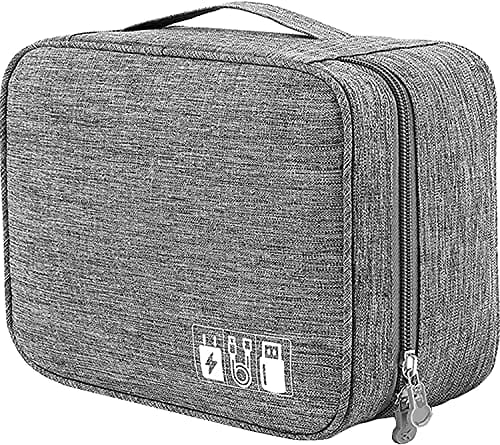 Read more about the article House of Quirk Electronics Accessories Organizer Bag, Universal Carry Travel Gadget Bag for Cables, Plug and More, Perfect Size Fits for Pad Phone Charger Hard Disk – Grey