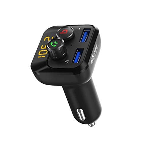 Read more about the article Portronics AUTO 10 POR-320, Bluetooth – FM Transmitter in-Car Radio Adapter for Hands-Free Calling, Music Streaming, Micro SD + USB Music, 3.4A Dual USB Fast Charger, Supports All Smartphones (Black)