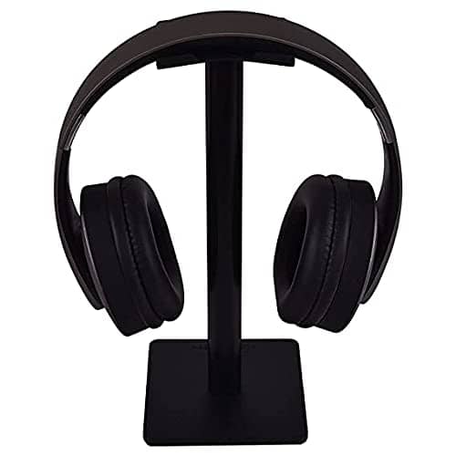 You are currently viewing Rekri Universal Headphone Stand Headset Holder Earphone Stand with Aluminum Supporting Bar Flexible Headrest ABS Solid Base for All Headphones Size (Black) – Made in India