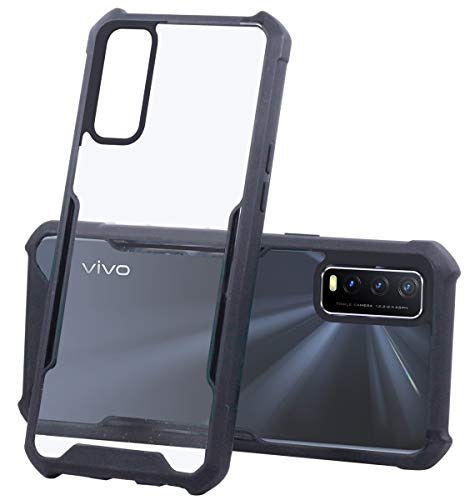 You are currently viewing Jkobi Hard PC Crystal Bumper Shockproof Back Cover Case for Vivo Y20 2021 with Camera Protection (Matte Black)