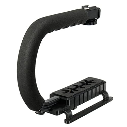 Read more about the article Schsteindar® Universal Stabilizer C-Shape Bracket Video Handheld Grip for DSLR DV Camera (Black)