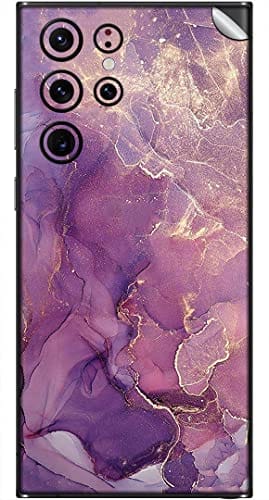 You are currently viewing SILKWRAPS® Printed Matte Finish Vinyl Mobile Wrap Compatible with Samsung Galaxy S22 Ultra 5G Skin Sticker Protector- Signature-Agate-Geode-Purple-Marble-37 (ONLY Back and Camera Part)