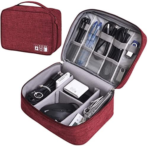 Read more about the article Seagull flight of fashion 2 Layer Gadget Organizer Case, Electronic Accessories Organizer Bag for Cables, Charger, Hard Disk, Power Bank – 24 x 18 x 10 cm – Wine Red